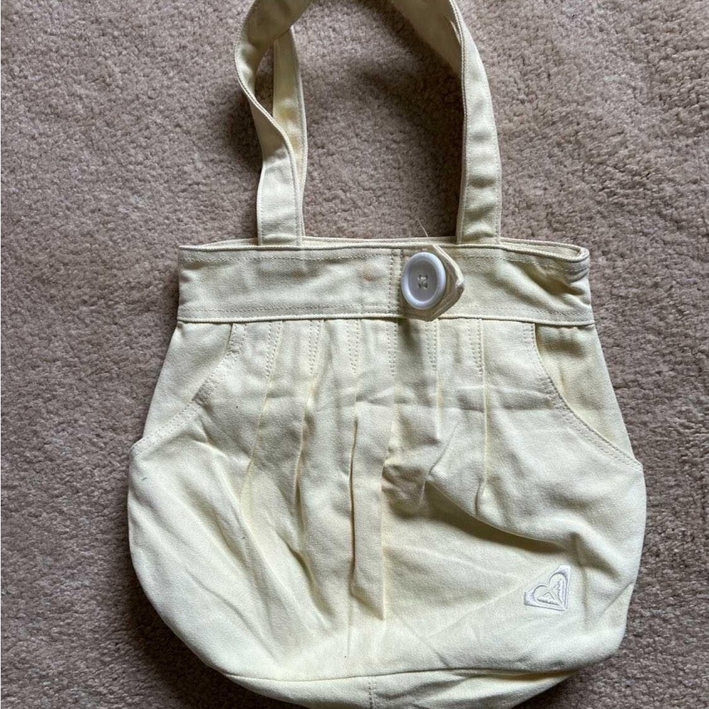 Roxy Yellow Tote with Slouchy Shape and Belt Detail